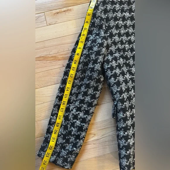 Mango Double-Breasted Houndstooth Blazer Tweed Blazer - Picture 7 of 8